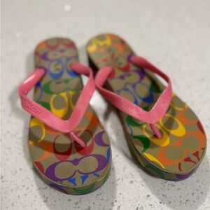 Coach ' Multicolor Flip Flops